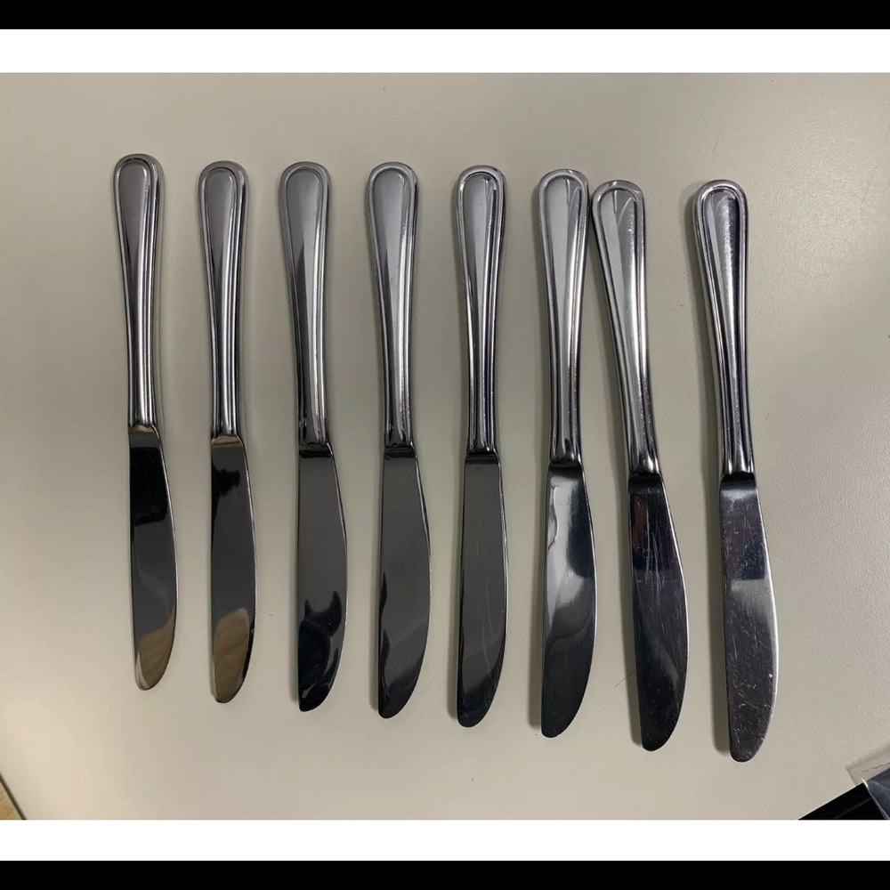 Oneida Stainless Steel Butter Knives, Set Of 8